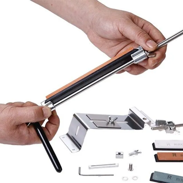 Professional knife and scissors sharpener + 4 sharpening stones