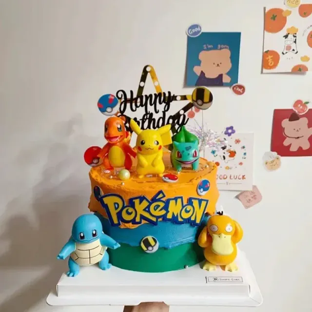 Cute Kids Pokemon Party Set with Punches and Decorations for Cake