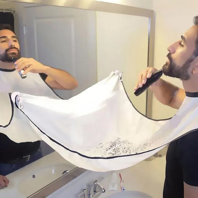 Men's shaving apron with clips