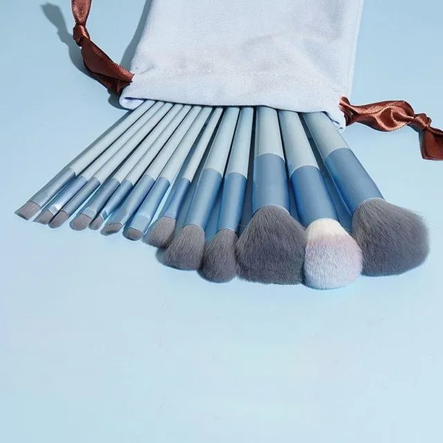 Set of brushes for make-up in velvet cover - 13 pcs