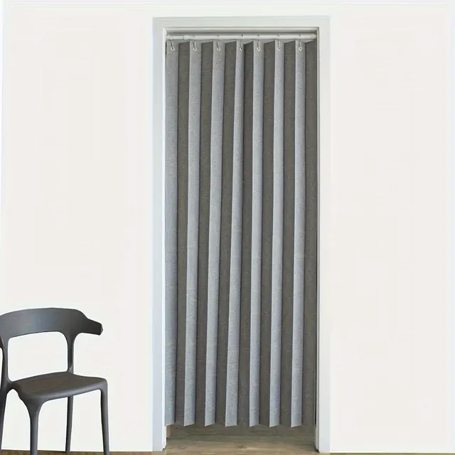Folding screen of corrugated design for space distribution