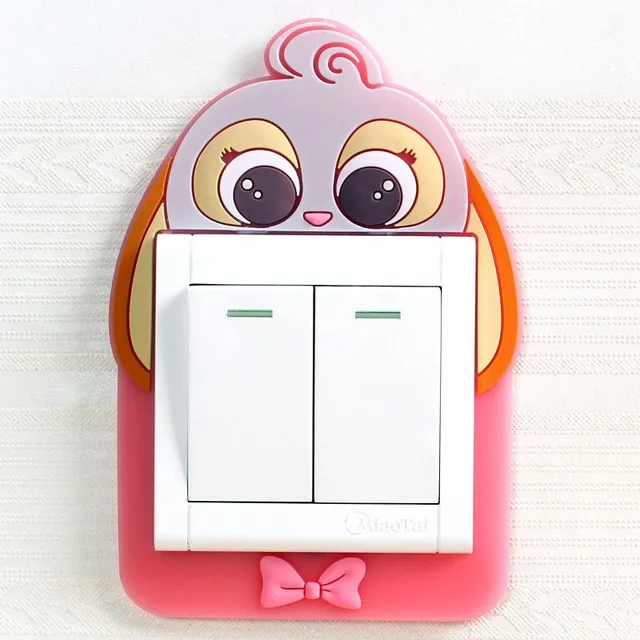 Silicone baby stickers on light switch