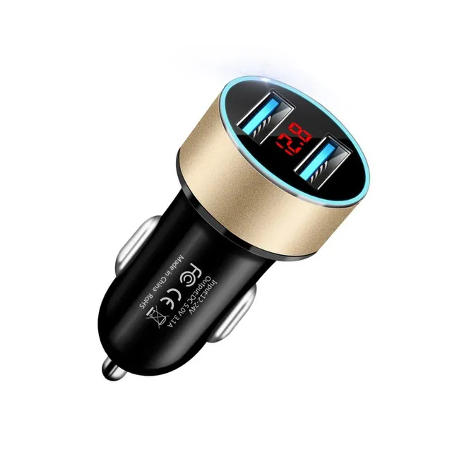 Adaptor LED pentru unitatea auto cu 2x USB