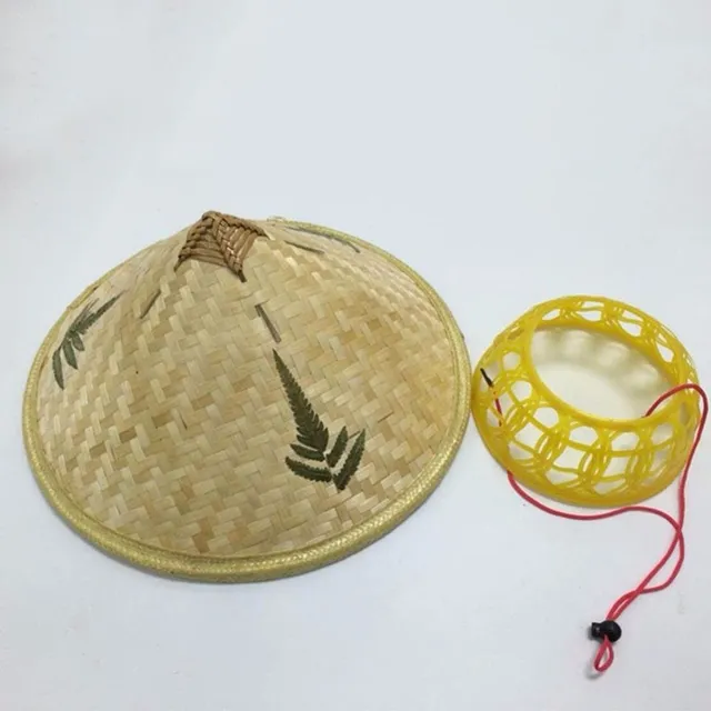 Chiński bambusowy kapelusz retro