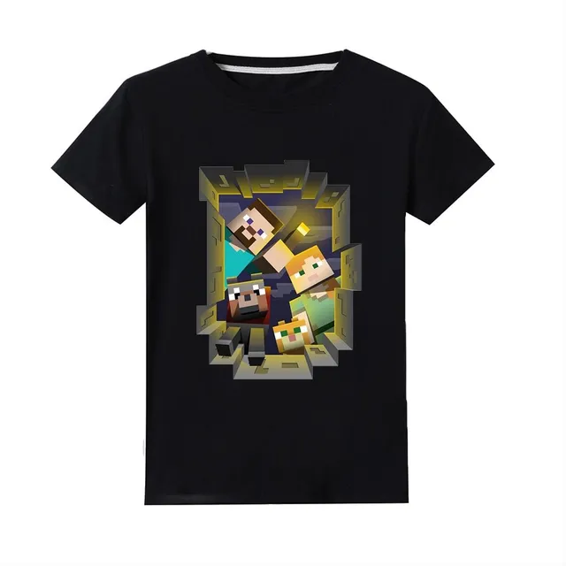Tricou cu print pentru jucătorii jocului video Minecraft