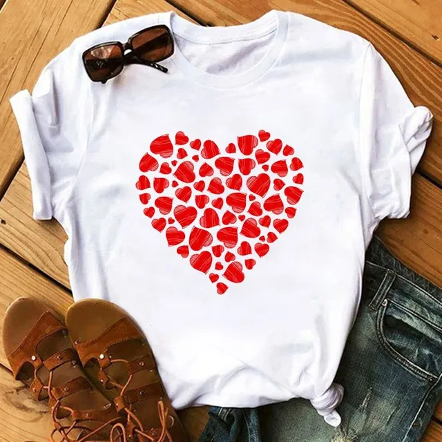 Tricou elegant pentru femei Hearts