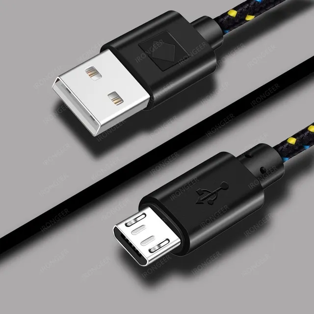 Colourful Android charging cable