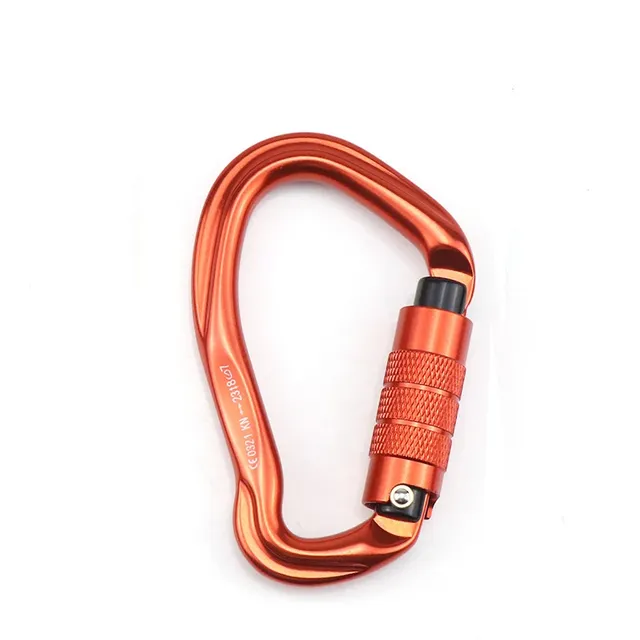 Professional climbing carabiner type D from aerospace aluminium (25 kN)