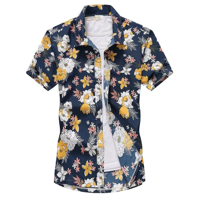 Hawaii shirt for men with short sleeves