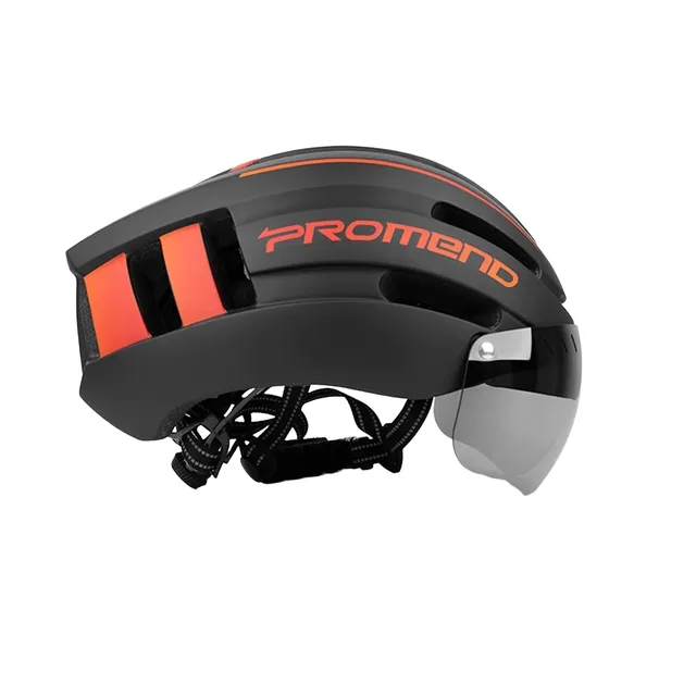 Kask rowerowy z okularami 57 - 62 cm