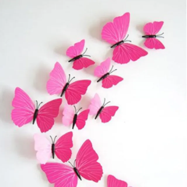 3D Butterfly wall decoration - 12 pcs 7