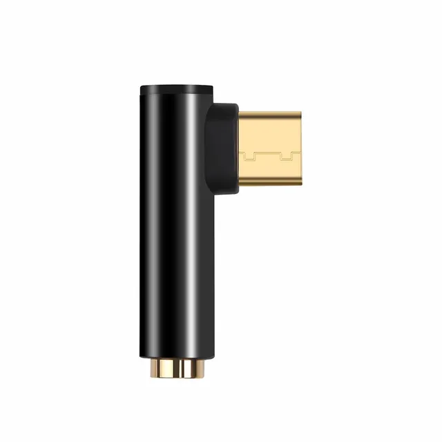 Adaptor USB-C curbat la jack 3,5 mm