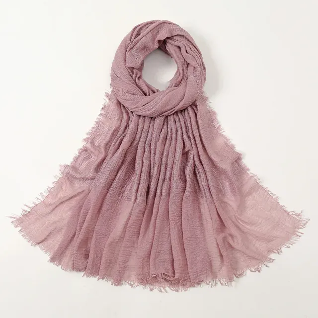 Dámske jesenné/zimné bavlnené šatky, jednofarebné a vo veľkosti 90x180 cm