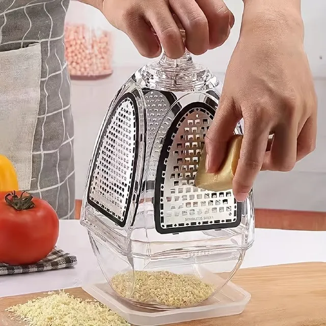 Multifunctional stainless steel grater 4v1 - vegetable and cheese cutter