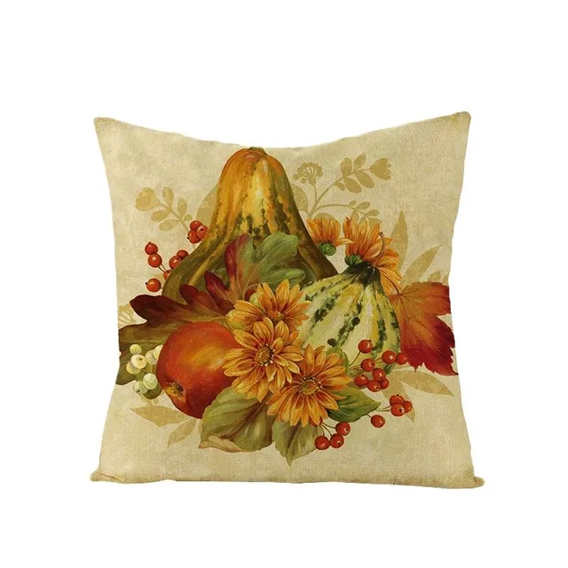 Decorative pillowcase with autumn harvest printing