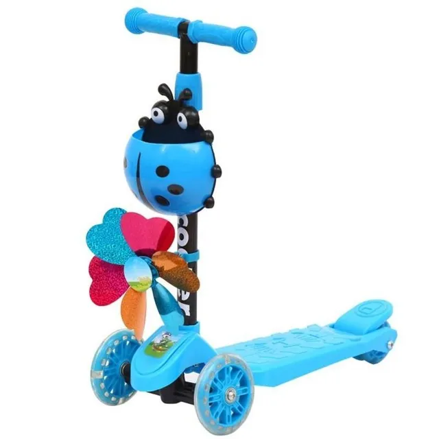 Adjustable children's scooter with ladybug