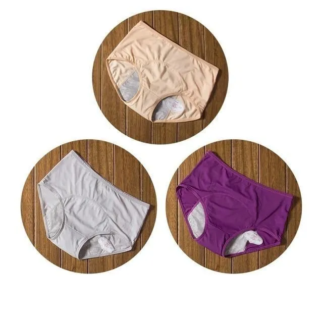 Menstrual panties 3k apricot-grey-purple lwaist58-64cm