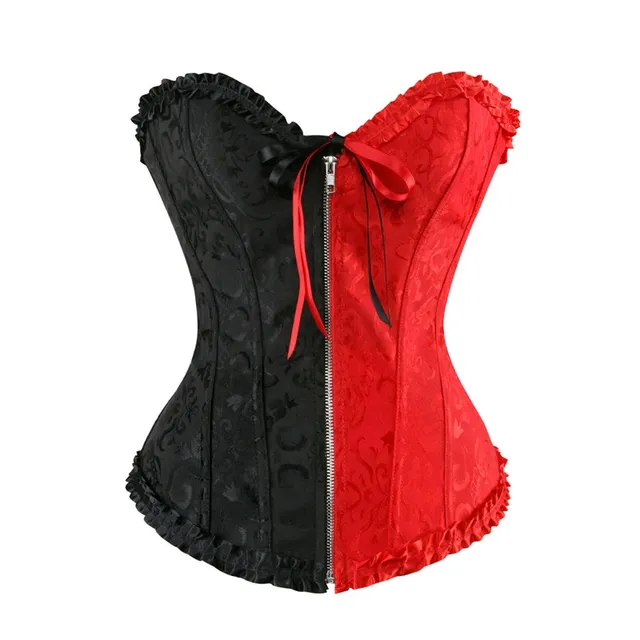 Doamnelor sexy dantelă corset în culori diferite 2550blackred L