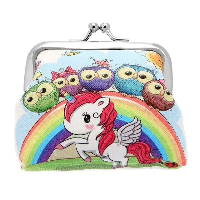 Girl's cute little coin wallet with unicorn printing