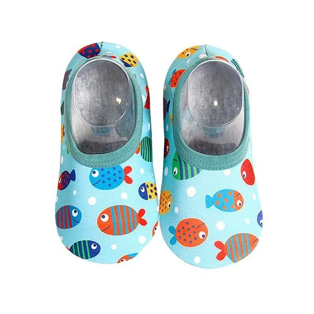 Children's modern stylish monochrome barefoot multicoloured slippers Laurence