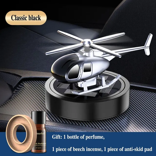 Car Air Freshener Propeller Spin Indoor Perfume Diffusion Decoration Solar Helicopter Shape