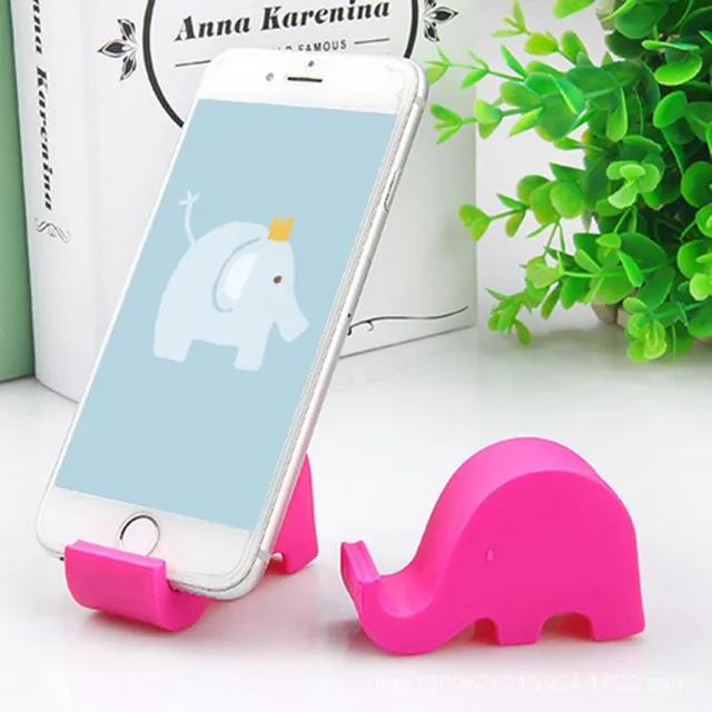 Moderní jednobarevný stojanek ve tvaru slona na mobilní telefon