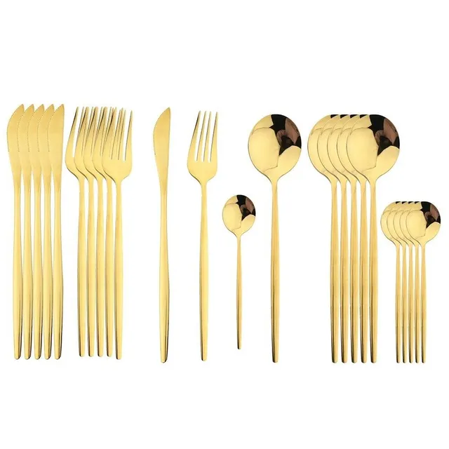 Cutlery set 24 pcs P3547 rainbow sada-priboru-24-ks-p3547-zlata