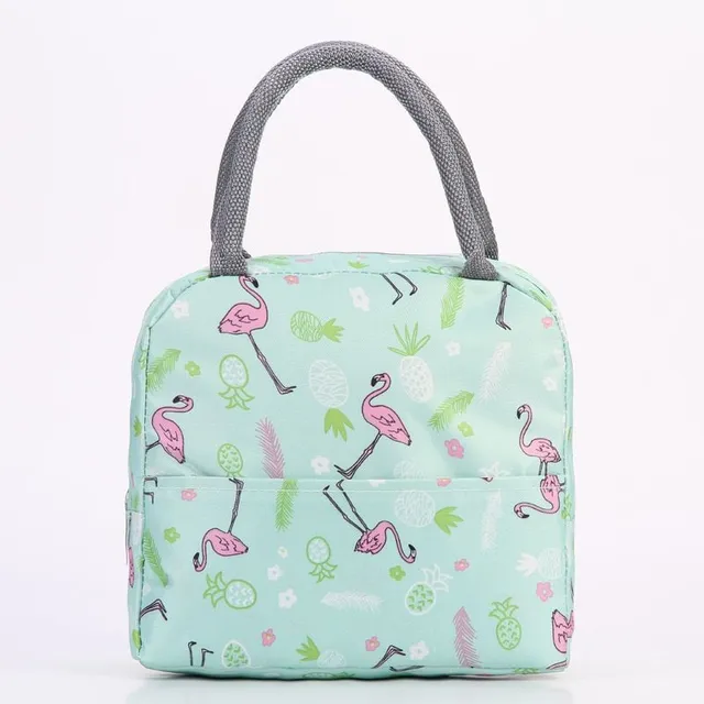 Simple classic trendy lunch bag with a luxurious modern colour print