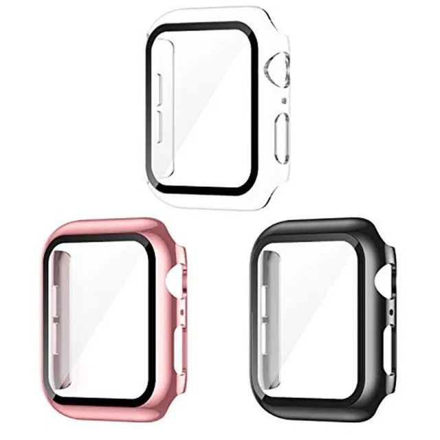 Silicone case and tempered glass for Apple watch