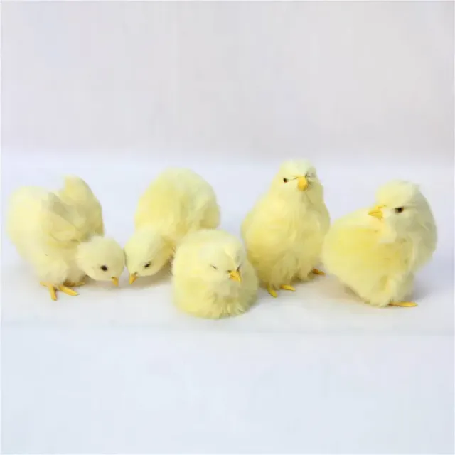 Realistic decoration chicks on Easter - cute figure