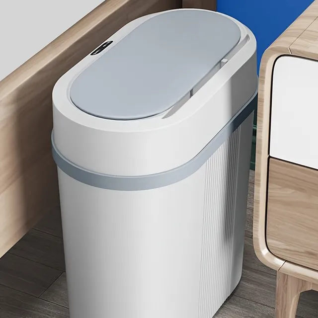 Saving smart, non-contact bathroom garbage basket, electric, waterproof, narrow