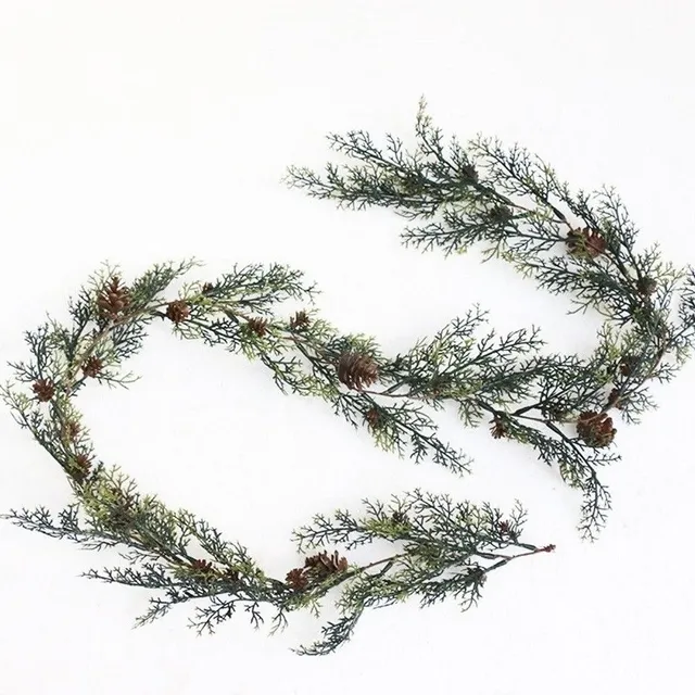 Christmas garland with artificial needle