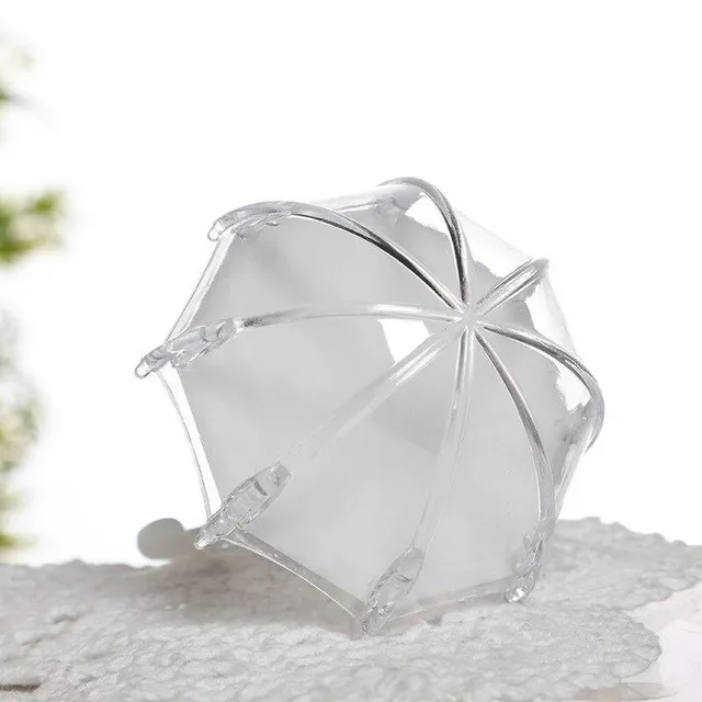 Plastic candy box in the shape of an umbrella 12 pcs