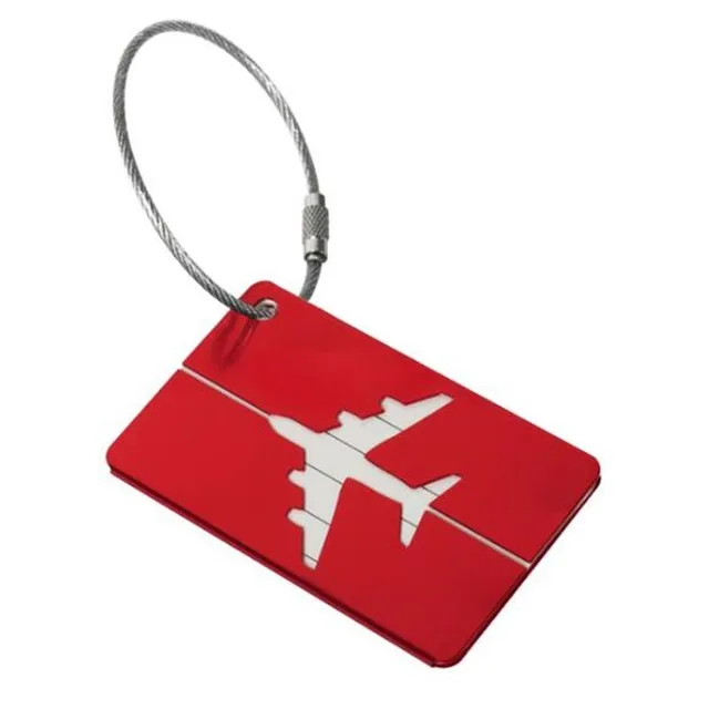 Jmenovky na kufr Letadlo – 7 barev cervena