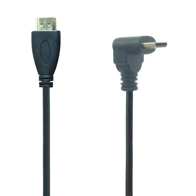 Mini HDMI to HDMI 50 cm curved interconnect cable