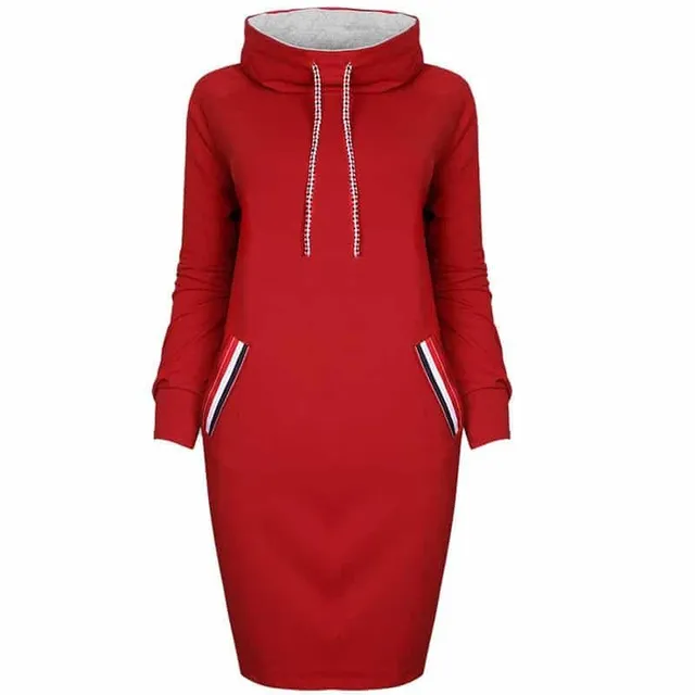 Rochie din fleece pentru femei cu glugă