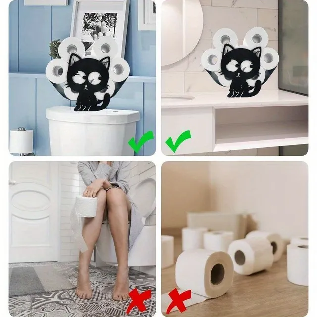 1ks Roztomilý držák na papírové kapesníčky s motivem kočky - dekorace do domácnosti, koupelnové doplňky