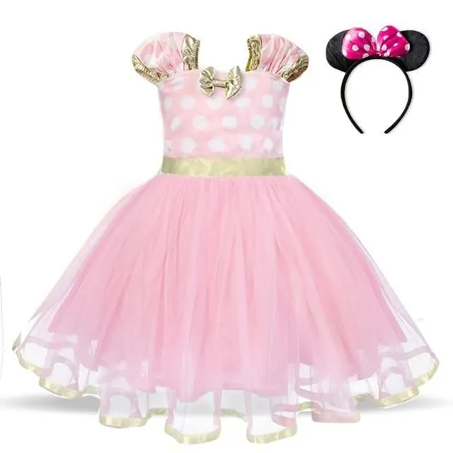 Children's Minnie Dress 06-with-headband 6t