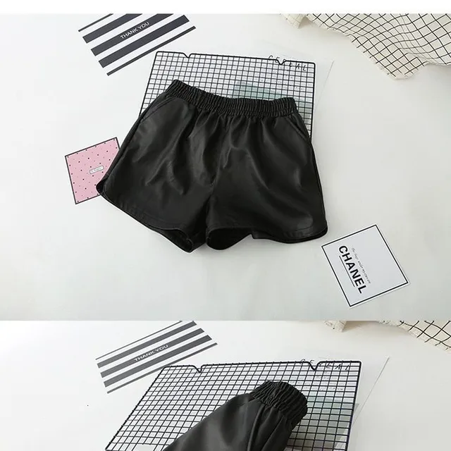 Women's elegant leather shorts