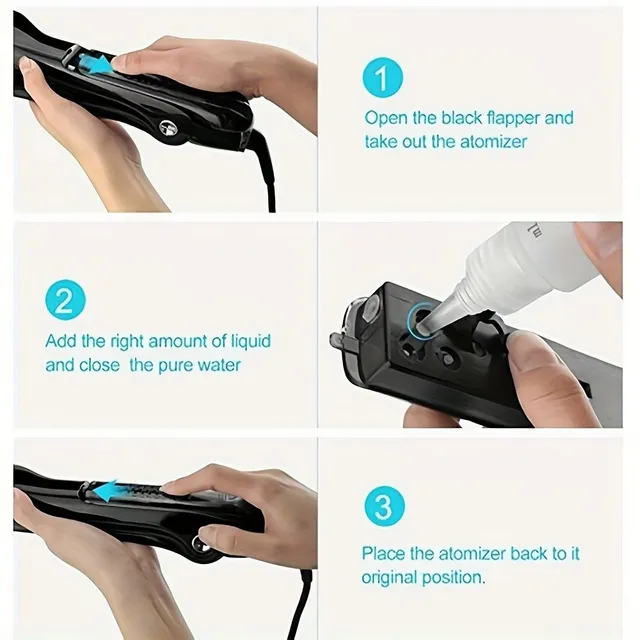 Professional hair iron with steam