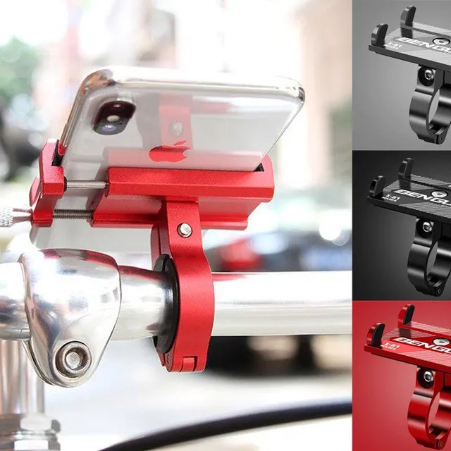 Metal mobile phone holder for handlebars