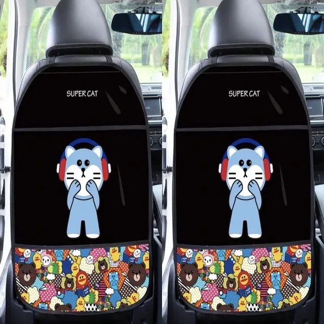 Waterproof car seat protector with cute motifs - 1 or 2 pieces