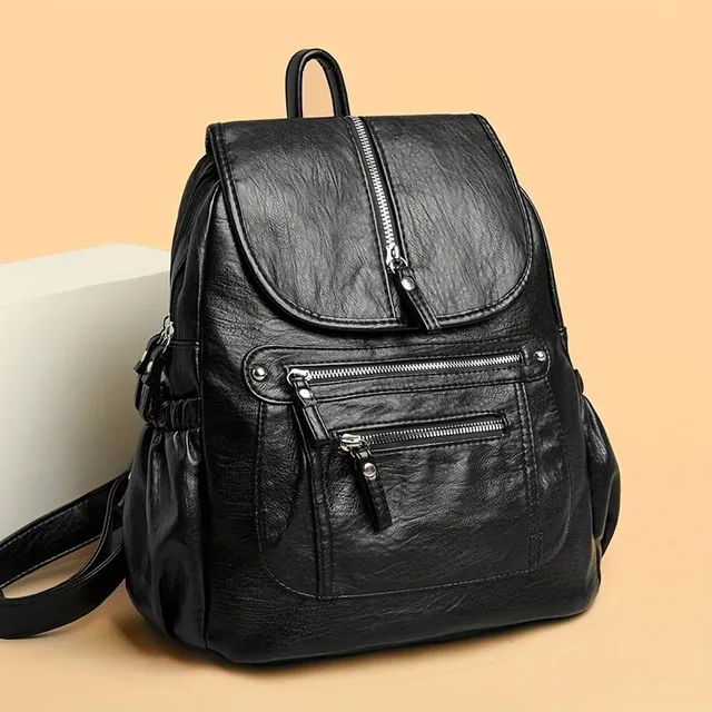 Vintage Lapel Backpack - a practical school backpack with more pockets for travel and work