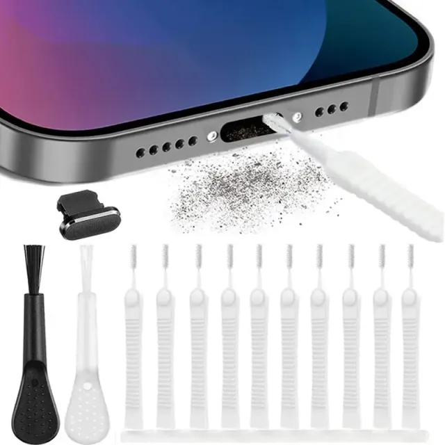 Set of 13 tools for cleaning cell phone speakers