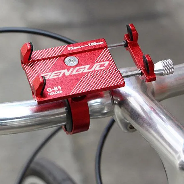 Metal mobile phone holder for handlebars