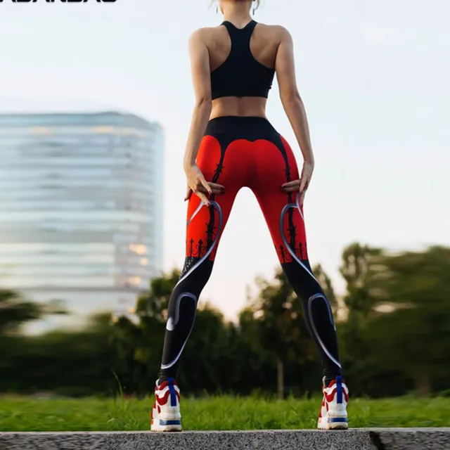 Evil original red leggings with high waist