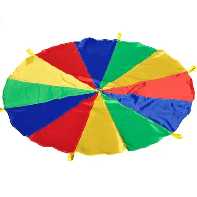 Fun rainbow sail for children's games - quality material with sewn handles for easier handling