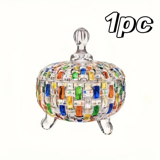 Charming glass candy jar with lid - perfect