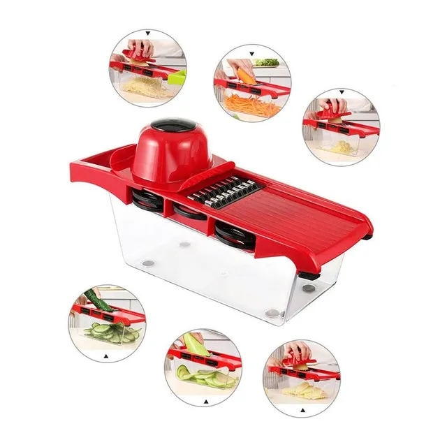 Tech Art Manual vegetable slicer with six attachments