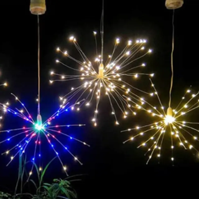 Hinged LED light in the form of a sparkler